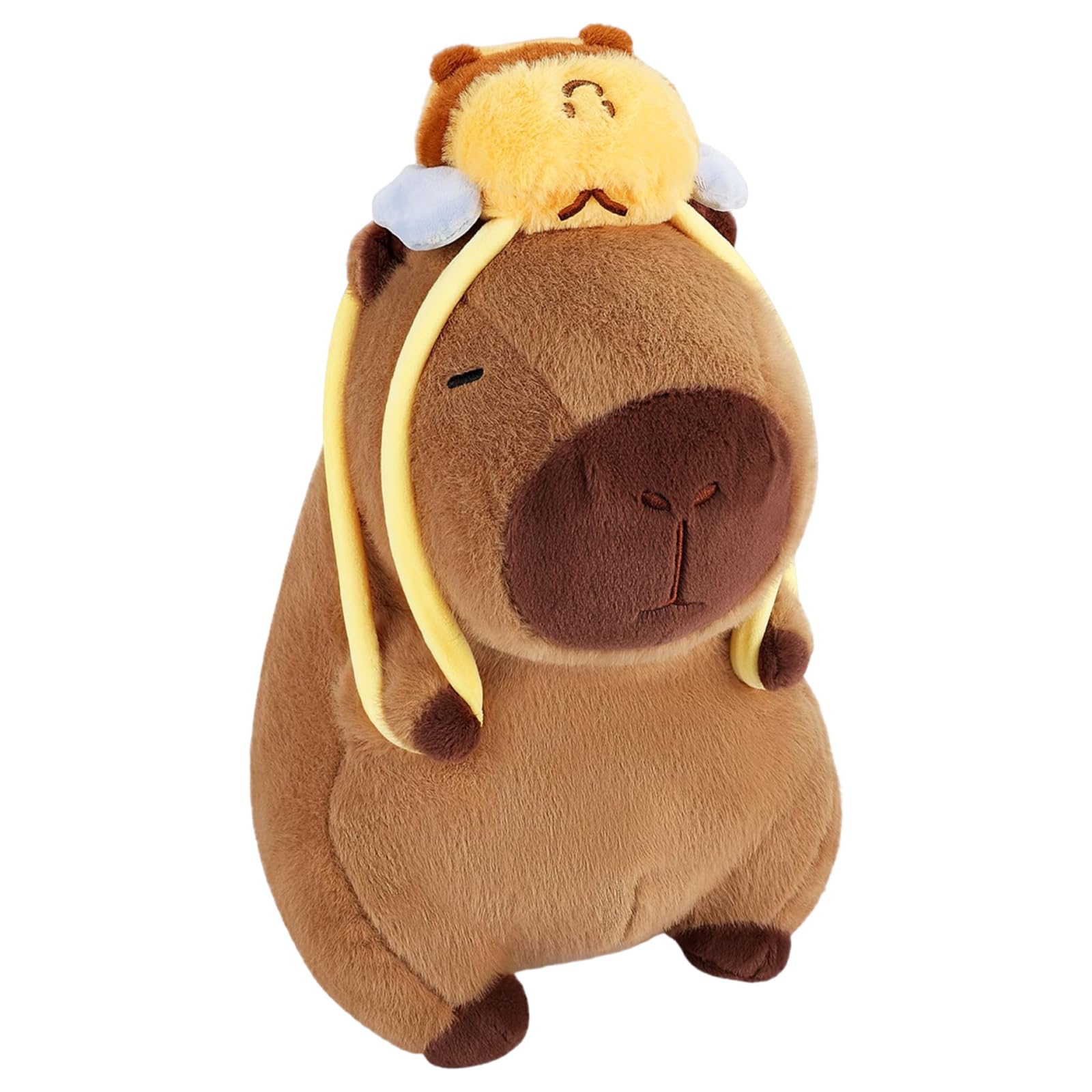 RenSton Bee Capybara Plush, Cute Capybara Teddy with Bee Backpack, Stuffed Animal Doll Plushie, Soft & Comfortable, Home Decor Hugging Pillow Birthday Gift Christmas 12inches
