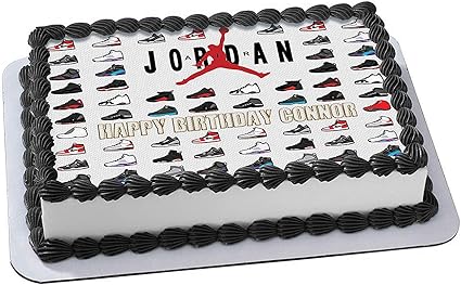 Amazon Com Jordan Retro Shoes Edible Cake Topper Personalized