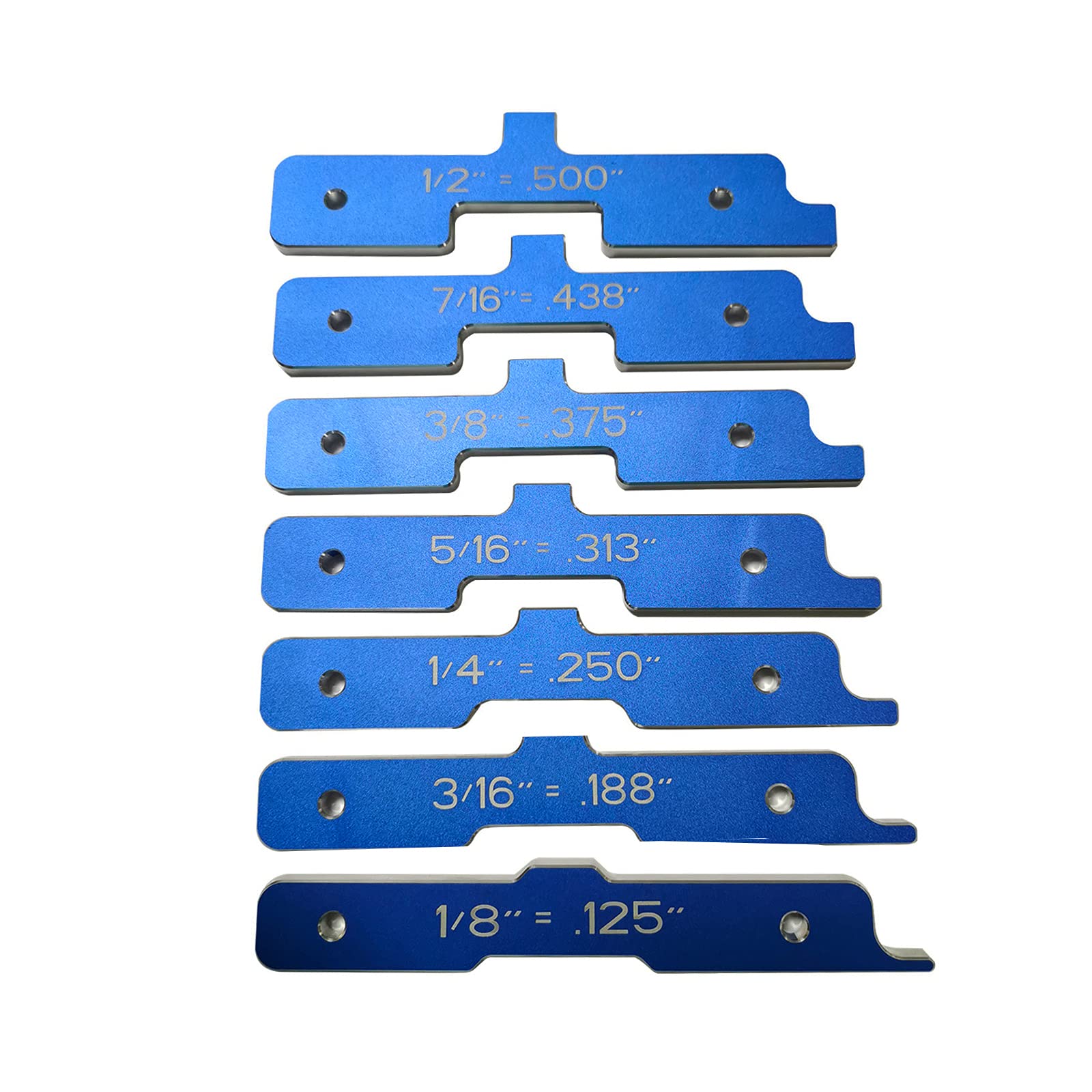 7Pcs Gauge Block Set Precision Height Gauges Router Table Set Up Bars 1/8", 3/16", 1/4", 5/16", 3/8", 7/16" & 1/2" Testing Gage Block Measuring Tool