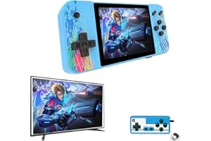 BINVIN Gameboy Handheld Game Console Retro Gaming Console Preloaded 800 Classical Games Portable Gaming Player with 3.5" LCD Screen,Mini Arcade Electronic Toy Gifts for Boys Girls (Blue)