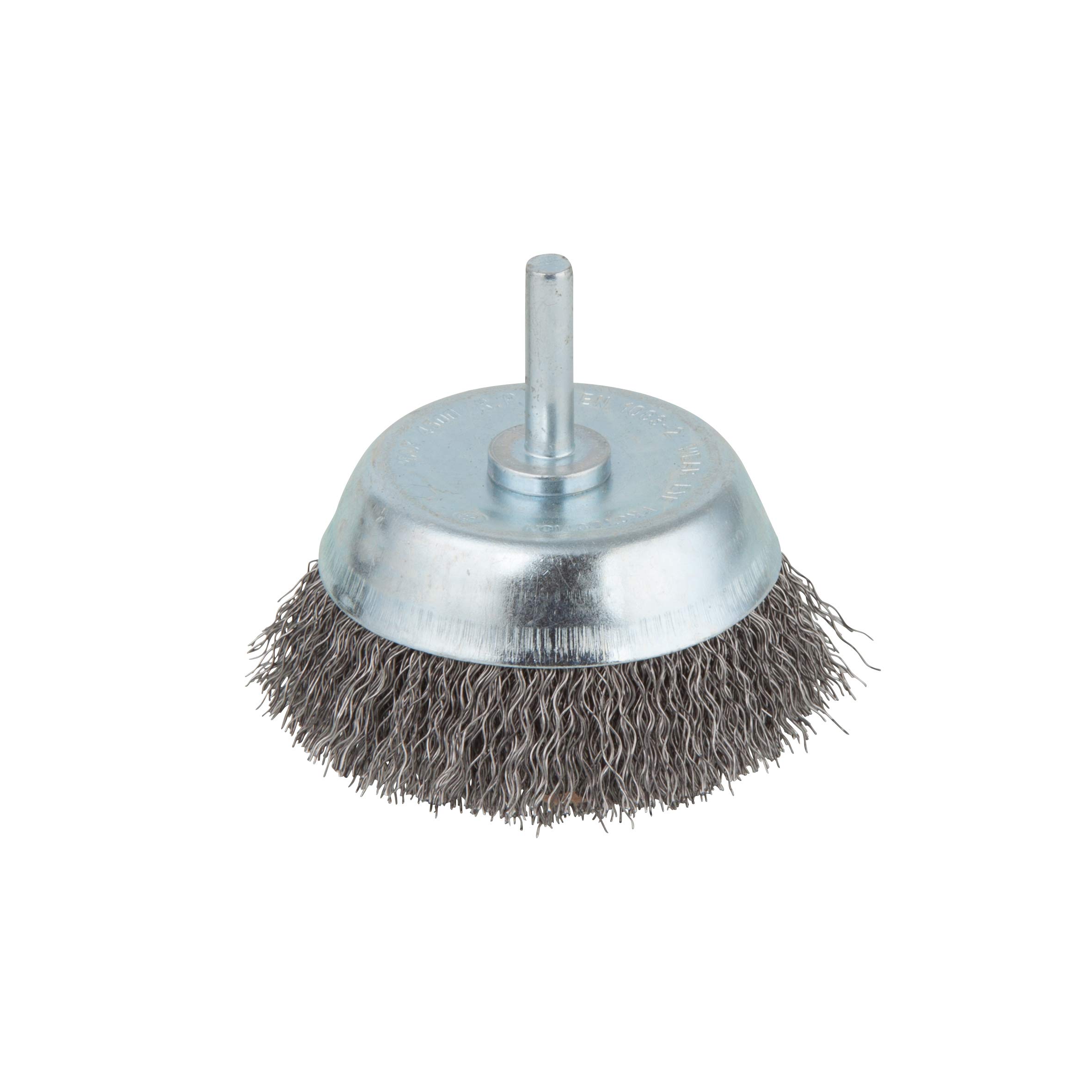 wolfcraft Steel Wire Cup Brush, Ø 75 mm, Round Shank I 8473000