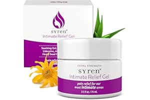 Syren Intimate Relief - Intimate Pain Relieving Gel - Relieves Vulva Pain, Throbbing, Spasms, Vaginal Dryness, Itching, Burning, Redness, Irritation— 2.0 OunceJar