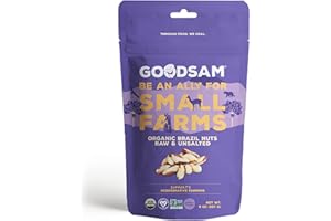 GoodSAM Organic Raw Brazil Nuts, 16oz, Unsalted, Gluten Free, Non GMO, Vegan, Keto, Regenerative Farming, Direct Trade