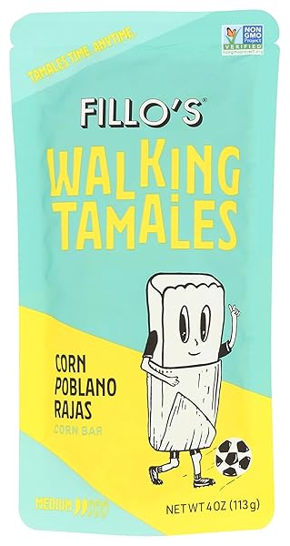 FILLOS CORN POBLANO RAJAS WALKING TAMALES, 4 OZ