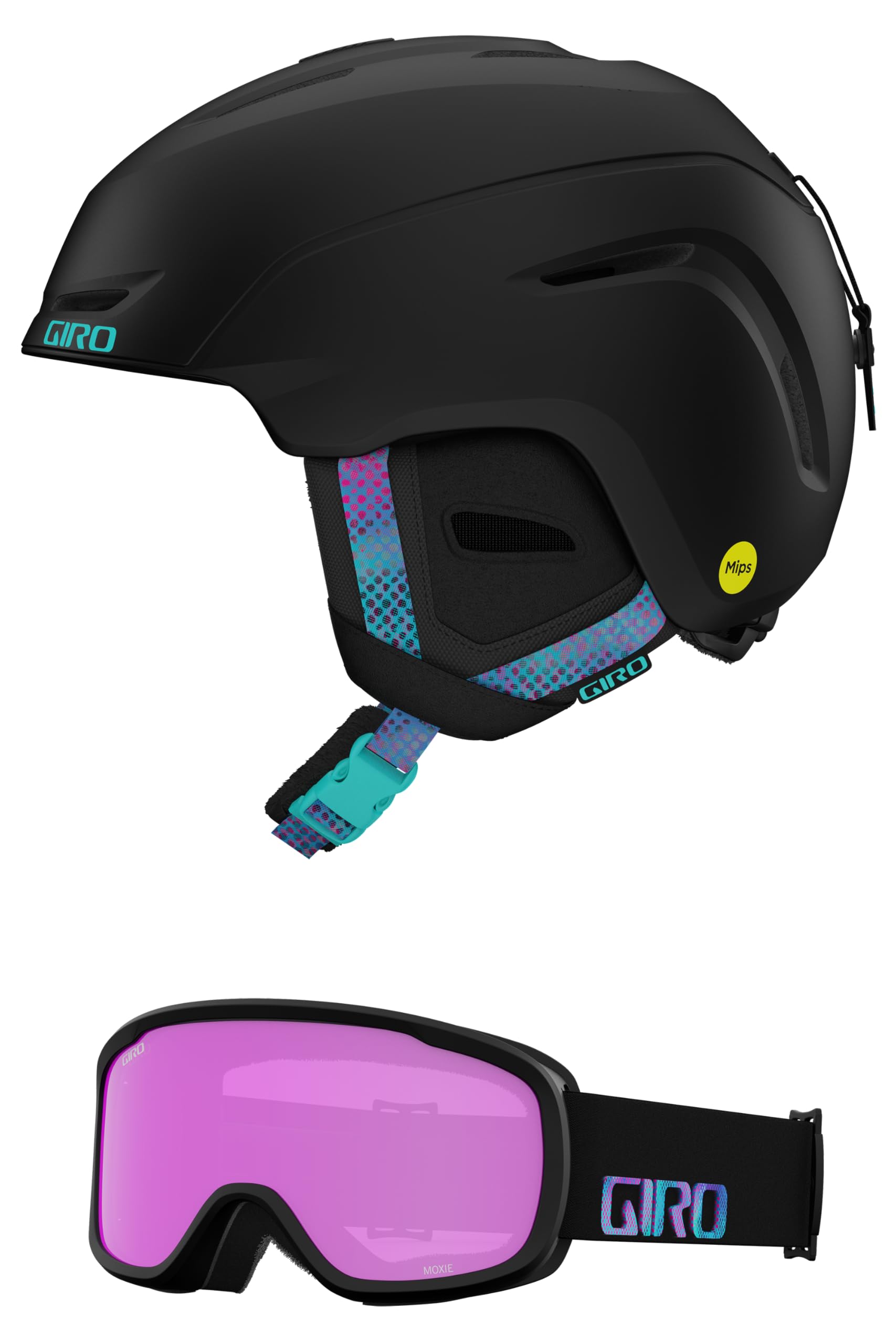 Photo 1 of Giro Avera Womens Snow Helmet Goggle Combo - (Combo) Matte Black Chroma Dot - Black Chroma Dot - Size Medium