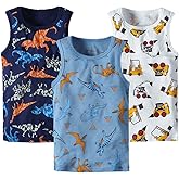 HUAER& Toddler Boys' 2-3 Pack Tank Tops