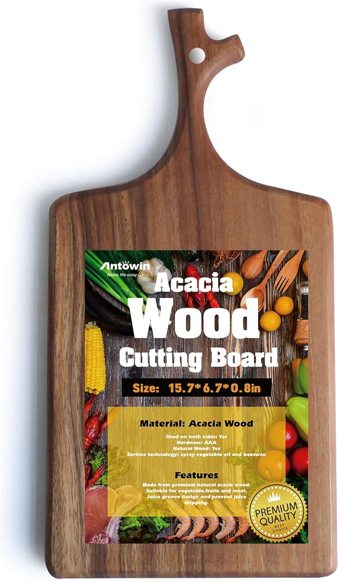 ANTOWIN Acacia Wood Cutting Board Wooden