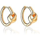 FETTERO 14K Gold Plated Earrings for Women Gold Huggie Hoops Lightweight Small Dainty Hoop Earrings Simple Trendy Hypoallergenic Hoops Jewelry Gift | Cubic Zirconia Huggie Earrings