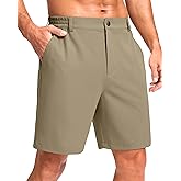 Pudolla Men's Casual Shorts 7"/9"/5" Lightweight Golf Shorts with 3 Pockets Stretch Quick Dry Comfy Work Shorts