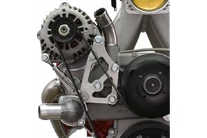 ICT Billet LS Truck Passenger side Alternator Relocation Bracket w/Turnbuckle Tensioner Compatible with Gen 3, LS3 Water Pumps Designed & Manufactured in the USA 551799-3