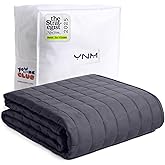 YnM 15lbs Weighted Blanket for Adults, Heavy Bed Throw Blanket with Cooling Glass Beads for All Season Use, Ideal for ~90lbs 