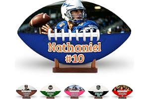 Custom Football with Name,Photo or Logo,Football Gift for Players,Coaches | Personalized Football Gift for Football Teams, Sports Fans & Special Occasions,Textured Grip,PU & PVC Material Options