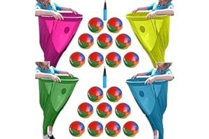 TCAIRZL Granny Pants Yard Game Set 2025 - Giant Stretchy Pants Outdoor Game for Adults & Family with 4 Bouncy Balls &Pump, Hilarious Party & Team-Building Activity，Granny Pants Outdoor Game