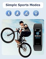 Cloudpoem Fitness Tracker Heart Rate Sleep Pedometer IP68 Waterproof for view 3