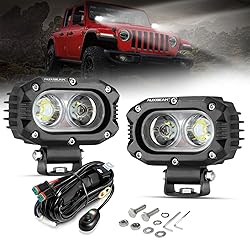 Auxbeam 4 Inch LED Pod, Square Pod Light with 5050
