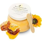 Luxurious Honey Sugar Scrub 8oz - Luminous Radiance - Gentle Exfoliating Blend for Face, Body & Feet with Coconut, Beeswax &