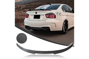 RoyalParts Compatible with 2008-2012 E90 M3 4DR Sedan & 2006-2011 E90 3 Series Sedan, 323i 325i 328i 330i 335i Trunk Highkick Blade Rear Spoiler Wings Carbon Fiber M4 Style Spoiler