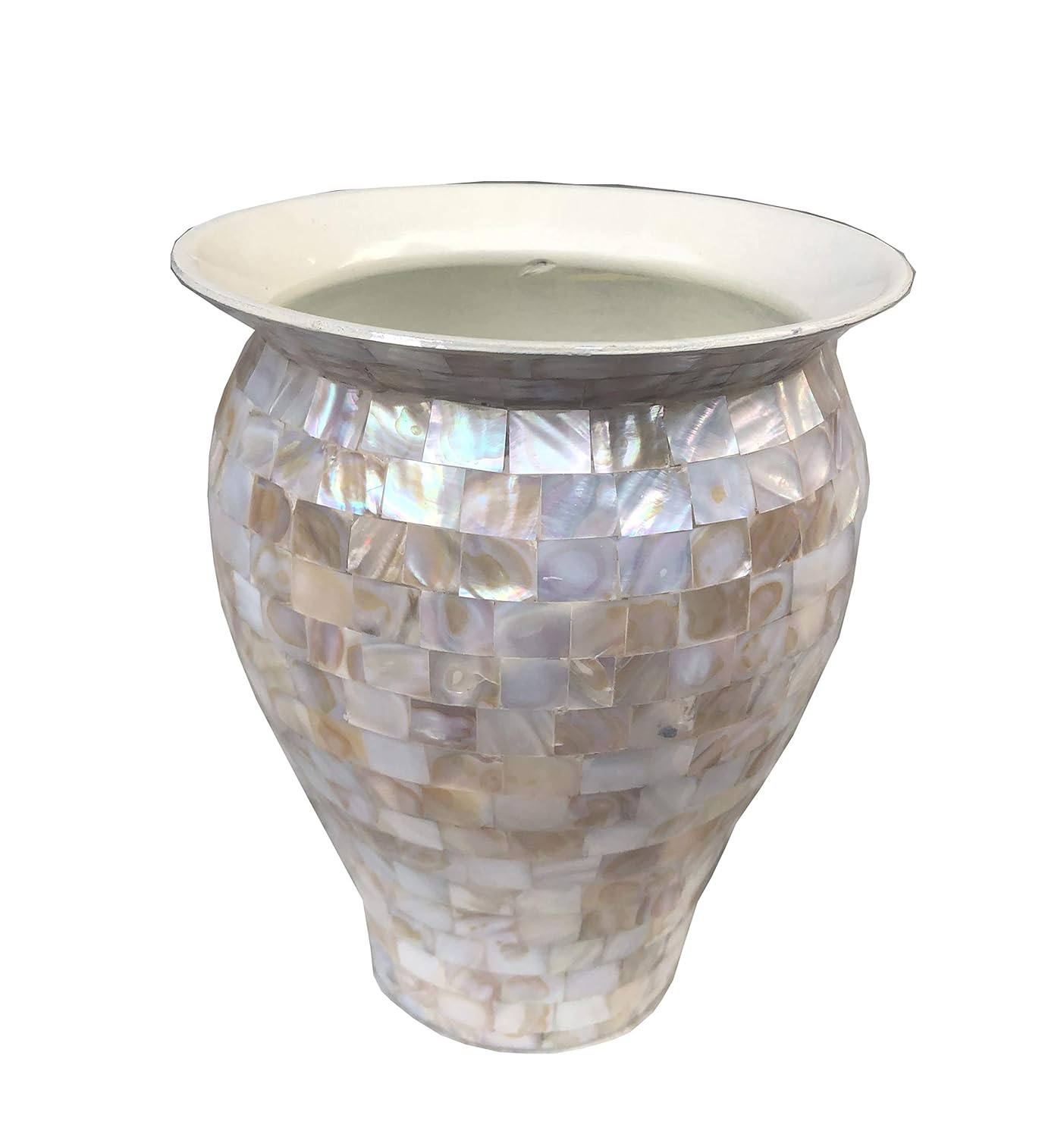 Buy Varda Handcrafted Antique Real Seashells Flower Basket Vase