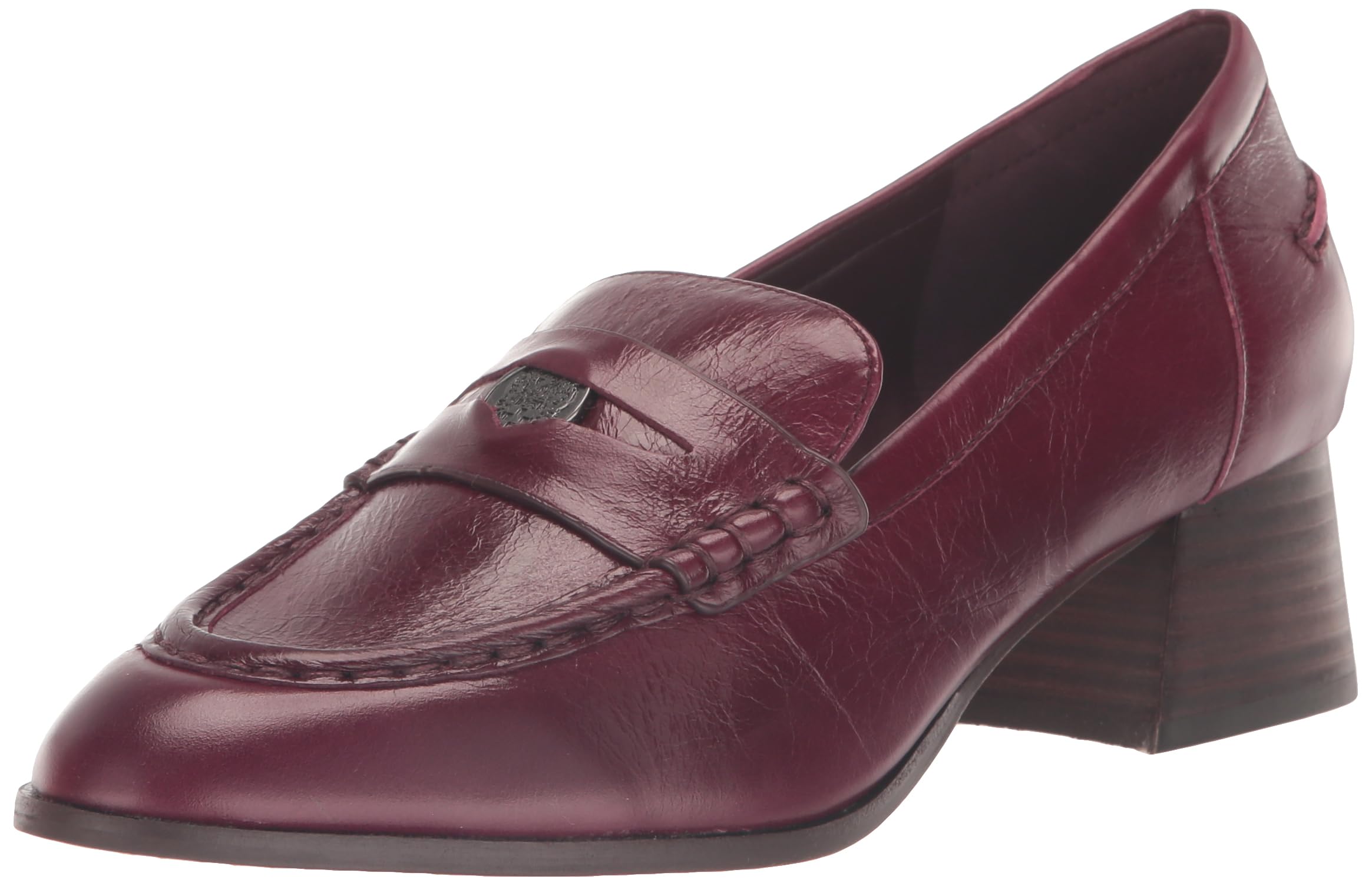 Vince Camuto Women’s Carissla Block Heel Loafer Flat, Firefall, 9.5