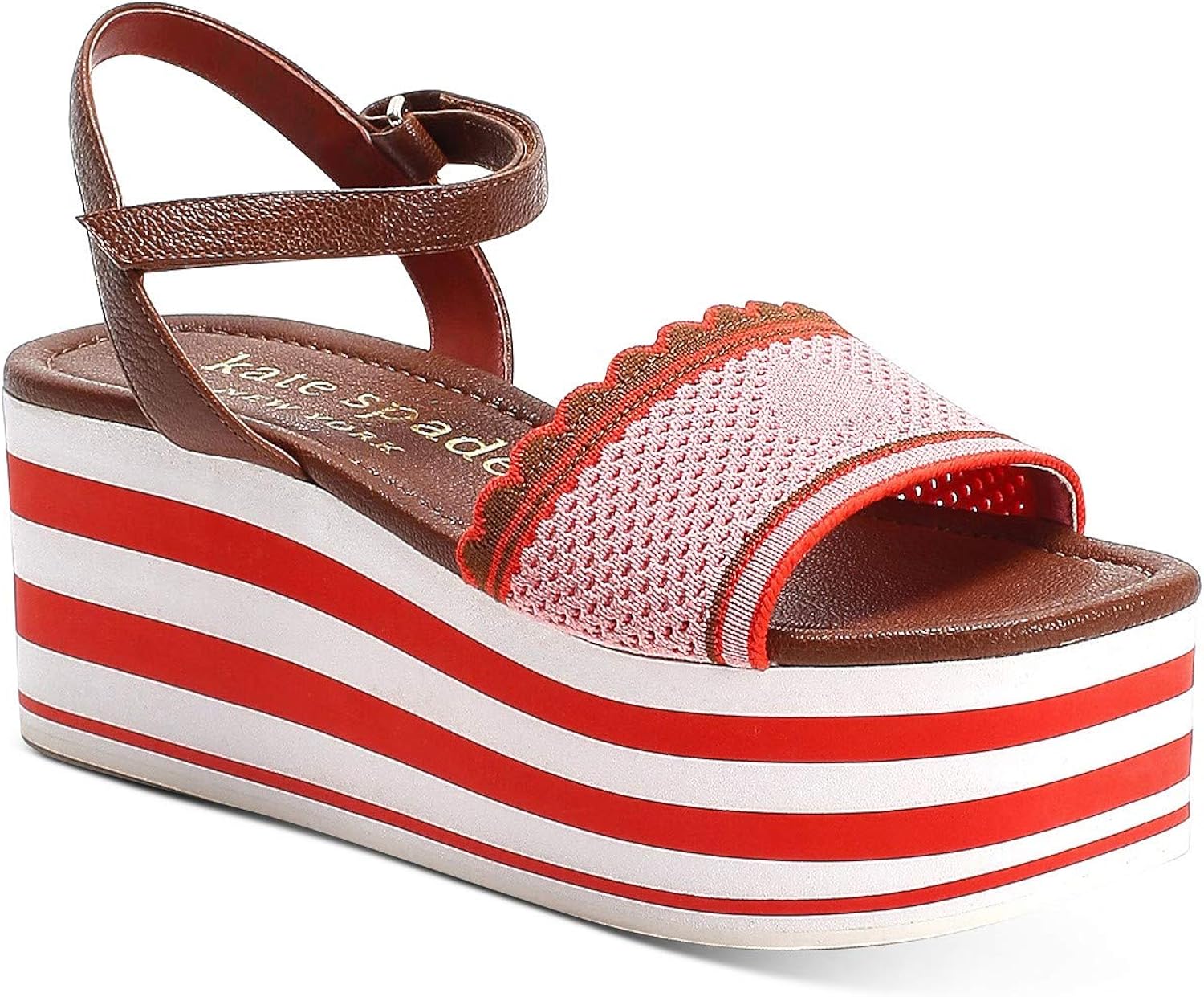 pink wedge sandals size 8