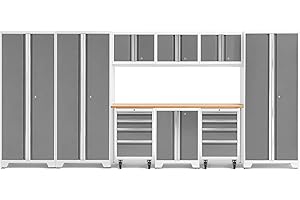 NEWAGE PRODUCTS INC. NewAge Products Bold Series White 10 Piece Set, Garage Cabinets, 56976