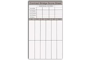 Baron Barclay Bridge Score Pads with Scoring Rules on Inside Covers: 360 Sheets Total-Double Sided Score Sheets for Contract/Rubber/Party Bridge Sized 4" x 7" (30 Sheets Per Pad, 6 Pads Per Pack)