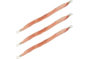 QWORK 11.4" Universal Automotive Heavy Duty Engine Braided Copper Ground Strap 3 PCS