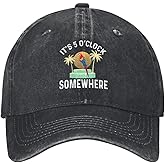 Philysonic 5 Oclock Somewhere Hat It is 5 Oclock Somewhere Hat Women Baseball Cap Fashionable Cap