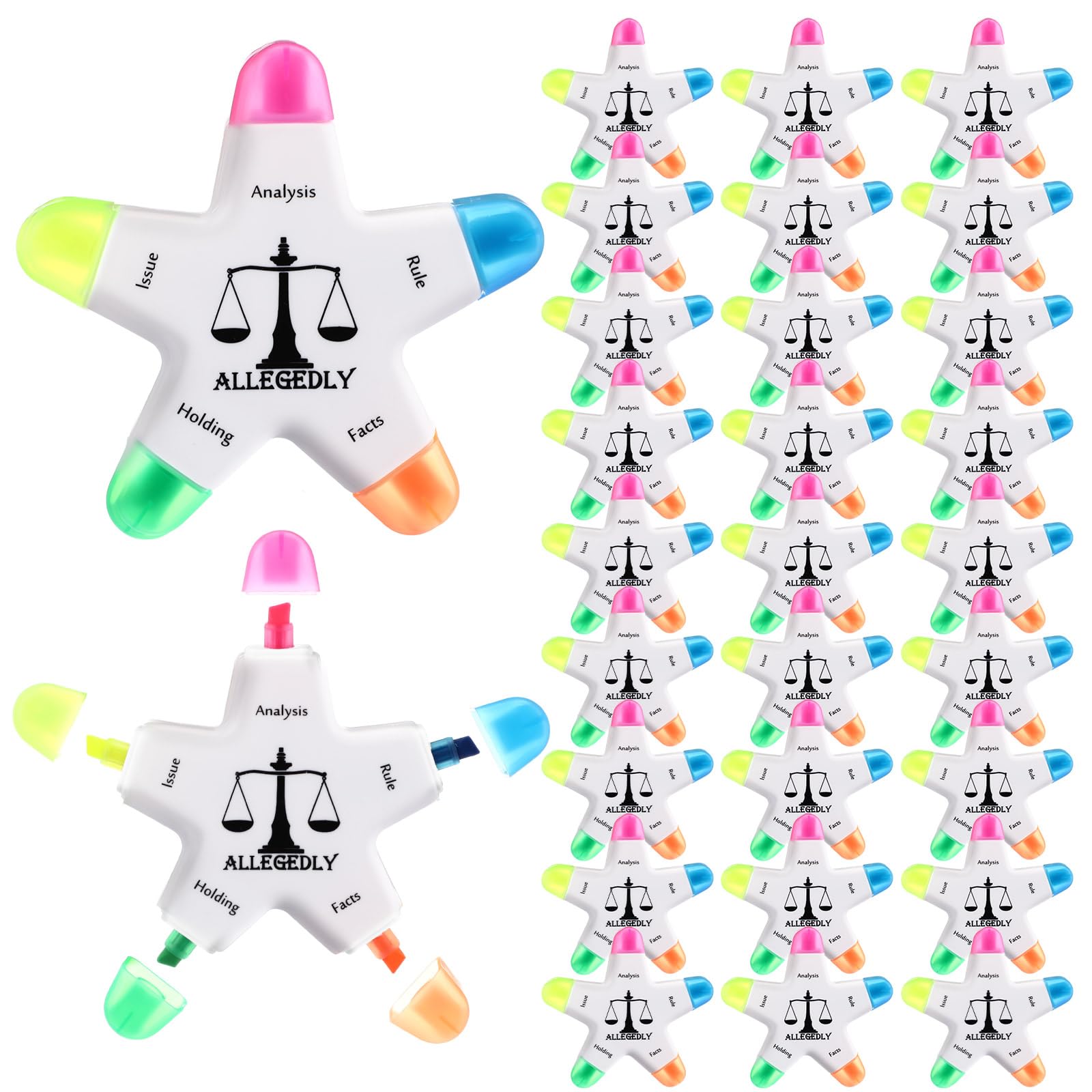 Photo 1 of Chivertion 30 Pcs Law School Supplies Star Shape Briefing Highlighters Brush Affirmation Gifts Inspirational Appreciation Best Gifts for Law Students Lawyer Women