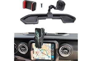 KAISHENGYUAN Upgraded Phone Mount for 2020 2021 2022 2023 Jeep Wrangler JL JLU & Gladiator JT 4XE, Multi-Mount Phone Holder Dash Tray System Kit with Extension Arm Metal Ball Fit for Oil-Electric Version 4xe
