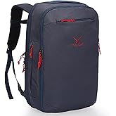 Hynes Eagle TSA Friendly Travel Backpack for Men Women Carry on Backpack 40L Flight Approved Laptop Backpack for 17 inches Compressible Weekender Bag Overnight Backpack Dark Blue