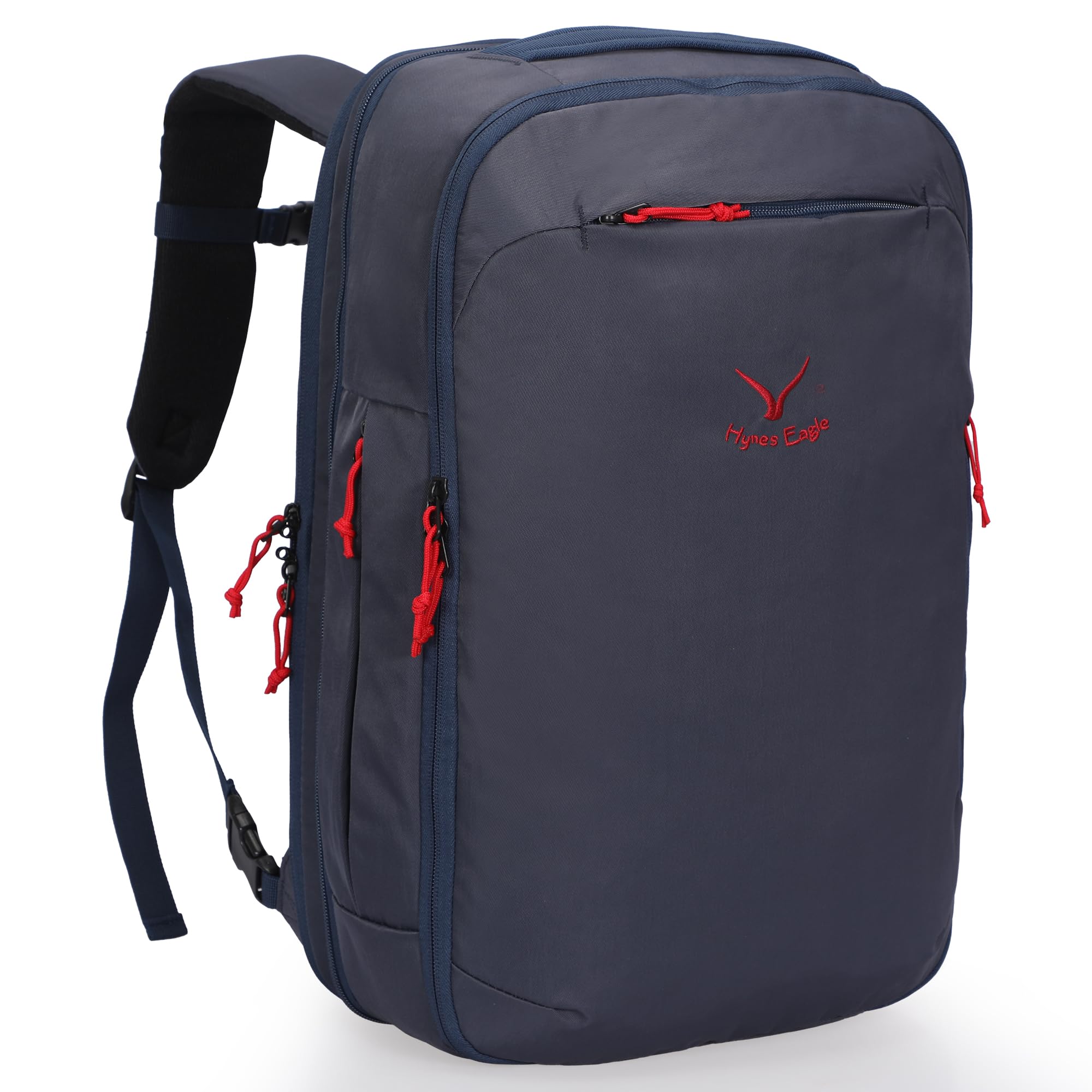 Photo 1 of Hynes Eagle TSA Friendly Travel Backpack for Men Women Carry on Backpack 40L Flight Approved Laptop Backpack for 17 inches Compressible Weekender Bag Overnight Backpack Dark Blue