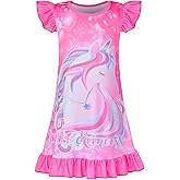 Sylfairy Girls Nightgowns, Unicorn Nightgown Princess Pajama Dresses for Girls Sleepwear Nightie