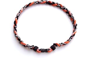 CEBUY 3 Rope Braided Tornado Titanium Sport Baseball Necklace 20"