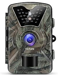 Victure Trail Game Camera Night Vision Motion Activated Hunting Cam 12MP 1080P 2.4" LCD Waterproof Wildlife Camera for Outdoor Surveillance