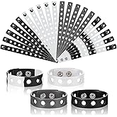 Aoriher 20 Pcs Silicone Charm Bracelets Kids, 9 Holes, Deep Color | 7 Inch Adjustable with 9 Holes, Back to School Gifts for Students, Classroom Rewards Party Favors, Charm Compatible