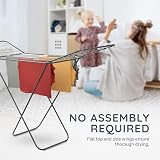 CUQOO Foldable Clothes Airer - Heavy Duty 22 Bars Indoor & Outdoor Rack view 3