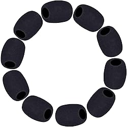 Phinus 10 Pack Lapel Microphone Windscreen, Headset