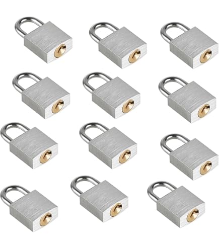 Mini Metal Lock - Zinc Replacement Pad-Lock with Keys, Mirror
