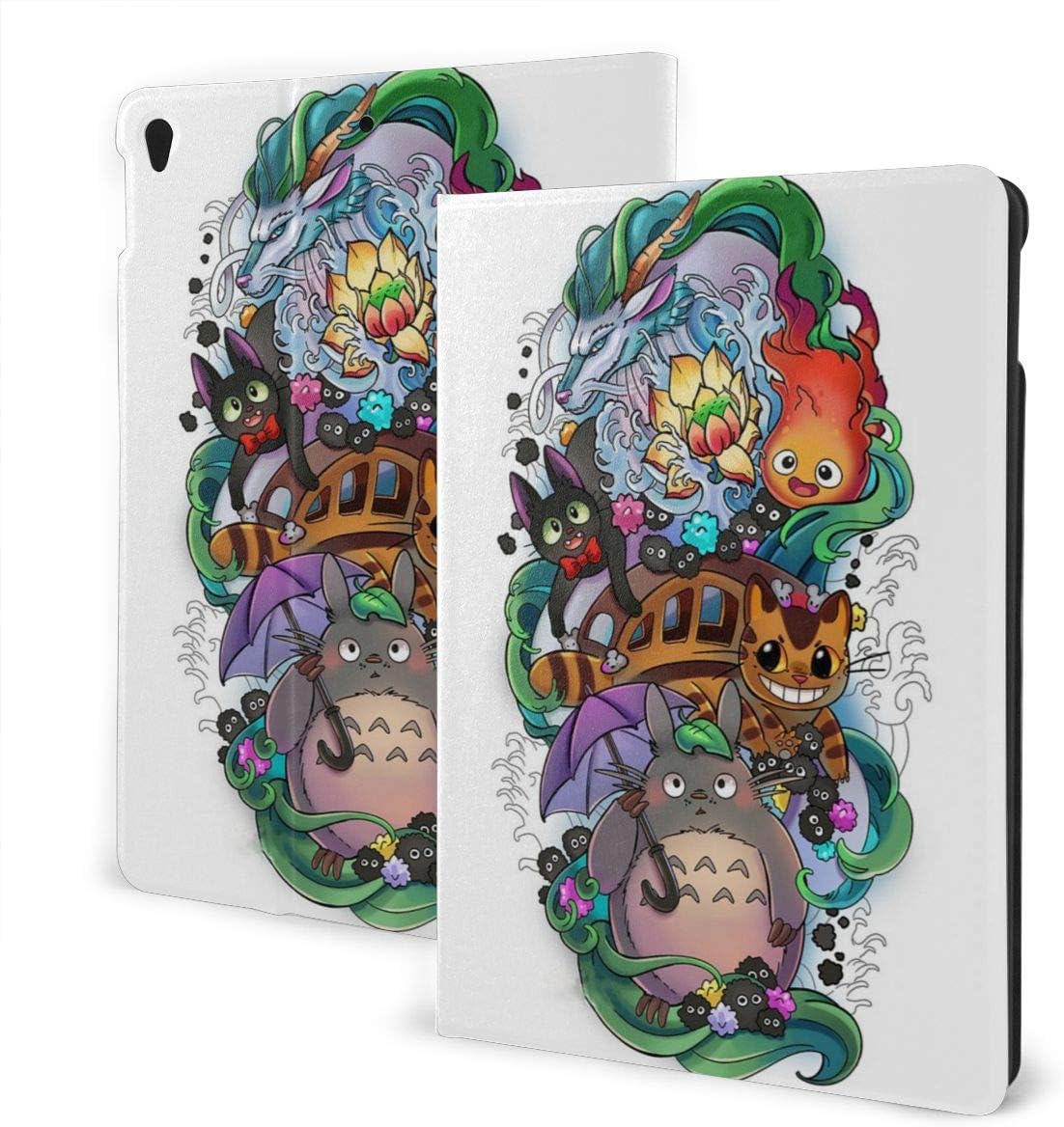 Anime Tattoo My Neighbour Totoro Spirited Away Case Fit IPad Air 3 Pro 10.5 Inch Case with Auto Sleep/Wake Ultra Slim Lightweight Stand Leather Cases