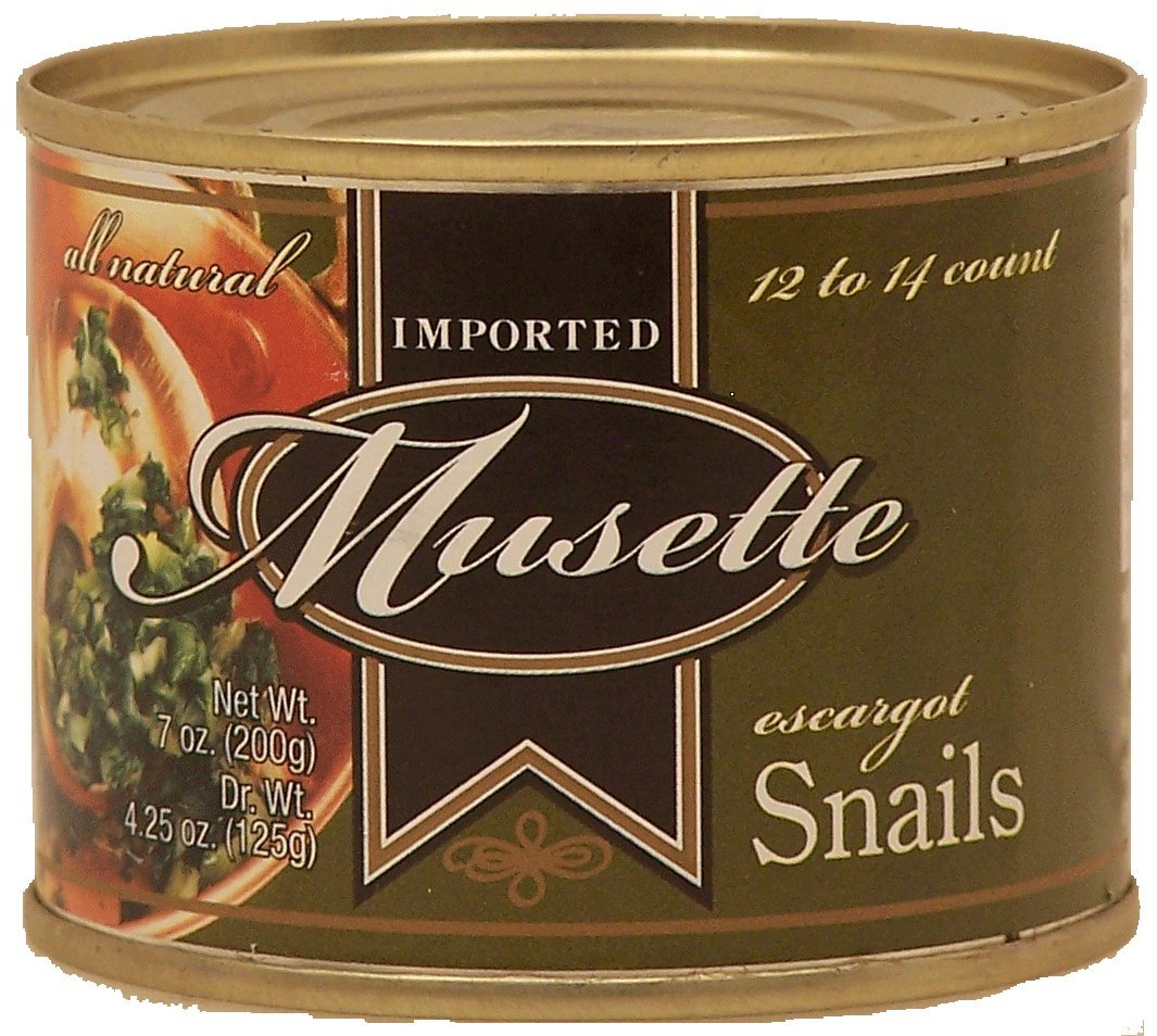 Musette Escargot Snails, 12 To 14 Count 7 Oz Can on Galleon Philippines