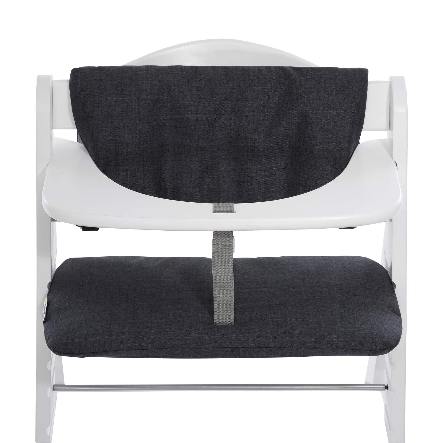 Hauck Alpha+ Highchair Pad Deluxe, Melange Charcoal - Highchair Cushion, Soft Fabric, Machine Washable