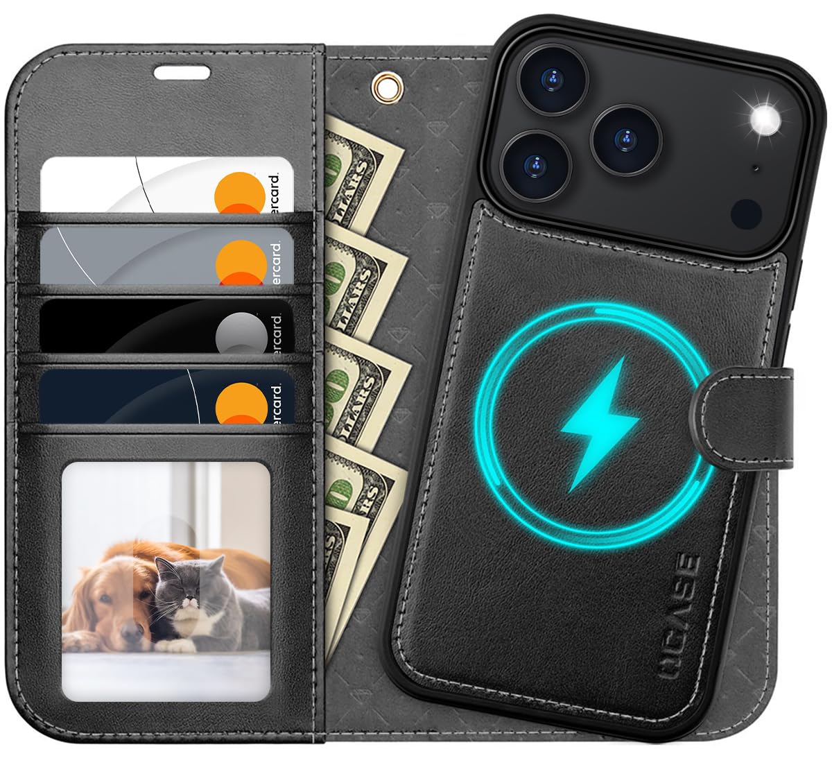 Photo 1 of OCASE for iPhone 17 Pro Max Detachable Wallet Case with Card Holder, 2 in 1 PU Leather Flip Folio with RFID Blocking Stand Wrist Strap Shockproof Phone Cover 6.9 Inch 2025, Graphite