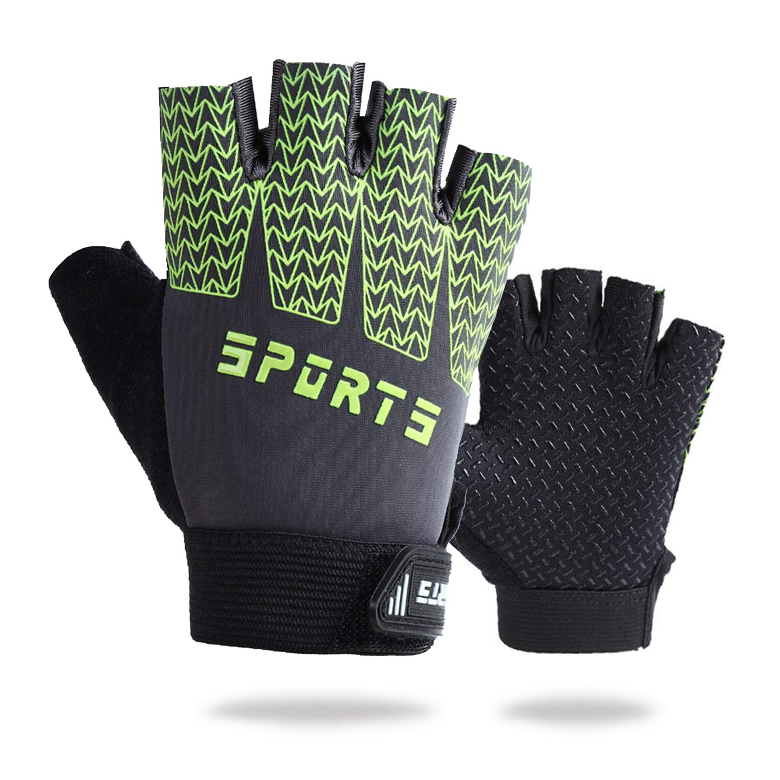 Keleily Childrens Sports Protective Gloves,1Pair Half Finger Bike Gloves Gel Padded,Kids Cycling Gloves,Girls Boys Biking Gloves Kids Fingerless Sport Fitness Gloves Outdoor Sports Gloves