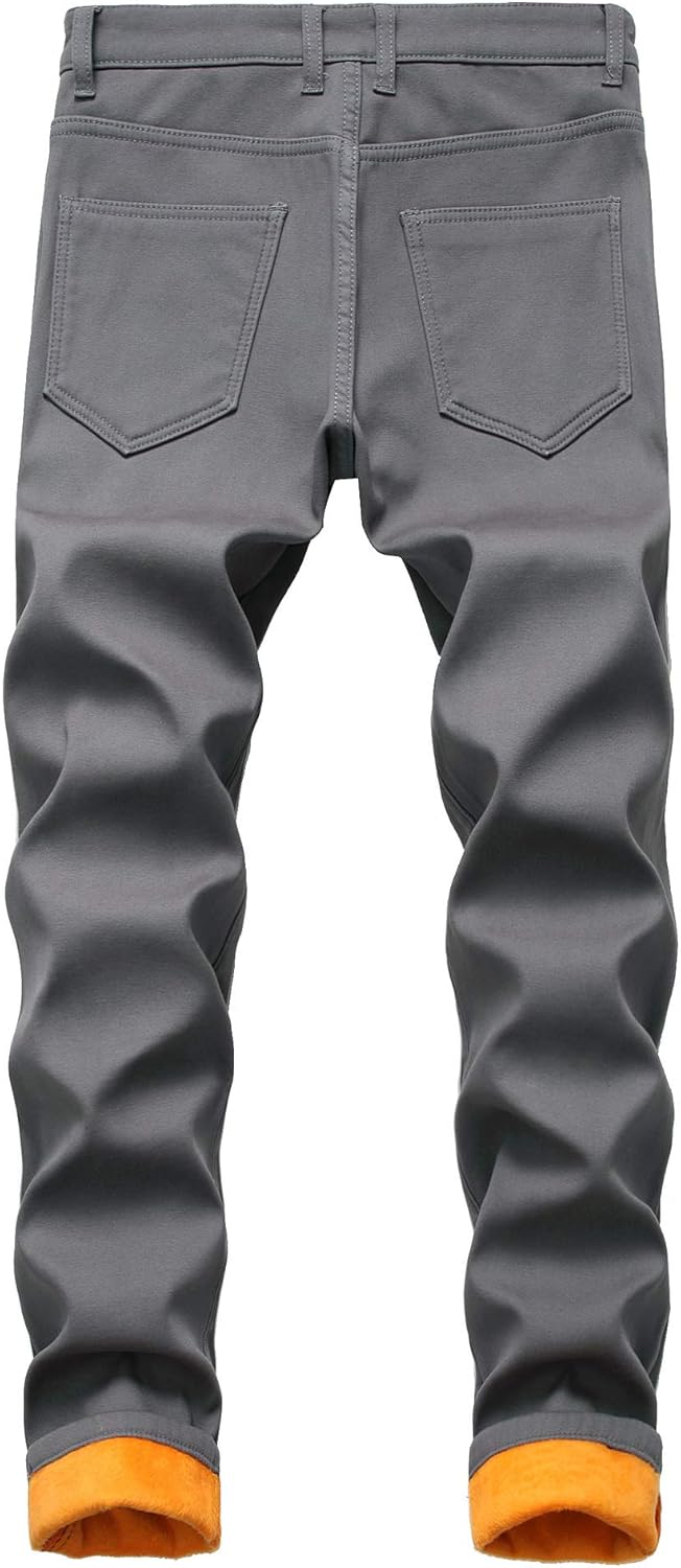 fleece lined slim fit jeans