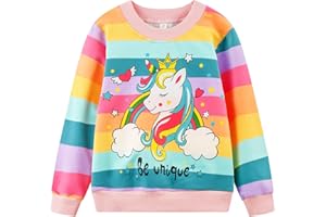 NUBEEHOHO Toddler Baby Girls Sweatshirts Kids Winter Clothes Casual Long Sleeve Shirts Crewneck Pullover Sweater Tops 2T-7T