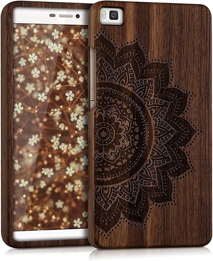 Kwmobile Huawei P8 Hulle Handy Schutzhulle Aus Holz Cover Case Handyhulle Fur Huawei P8 Amazon De Elektronik