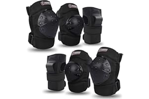 Haomaomao Adult & Kids Knee Pads Elbow Pads Wrist Guards Protective Gear Set for Roller Skates Scooter Inline Skating Cycling BMX Bike Skateboard Riding and Outdoor Extreme Multi-Sports