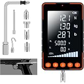 Everkeen Trigger Pull Gauge, Force Gauge Weight Push Pull 500N Extra Large LCD with N kg lb, Peak &amp; Real Time Auto Peak Modes, Data Software, Calibration Certificate, Digital Trigger Pull Scale