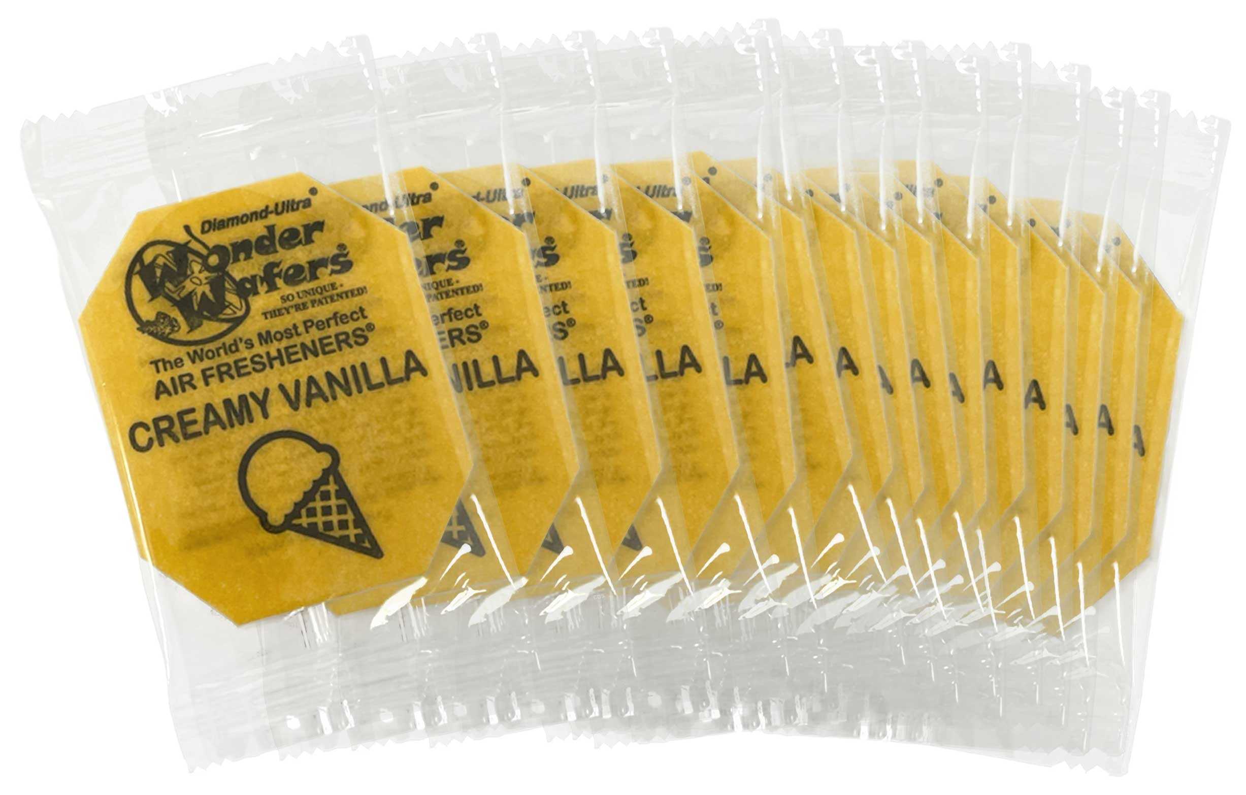 Photo 1 of Wonder Wafers - Diamond-Ultra Scented Car Air Fresheners - Individually Wrapped (15 Per Pack) (Creamy Vanilla)